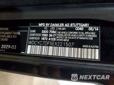 Zdjęcie 12 z 12 samochodu: 2014 MERCEDES-BENZ G 63 AMG VIN:WDCYC7DF5EX221507 - miniatura