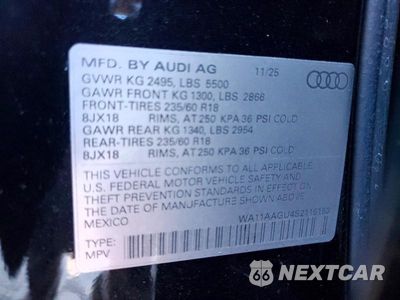 Zdjęcie 13 z 13 samochodu: 2025 AUDI Q5 PREMIUM VIN:WA11AAGU4S2115153 - miniatura