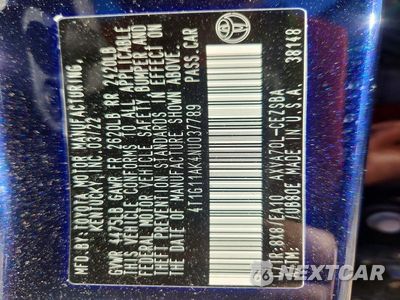 Zdjęcie 13 z 13 samochodu: 2022 TOYOTA CAMRY SE VIN:4T1G11AK4NU037789 - miniatura