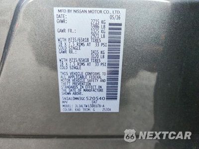 Zdjęcie 13 z 13 samochodu: 2016 INFINITI QX60 BASE VIN:5N1AL0MN3GC520540 - miniatura