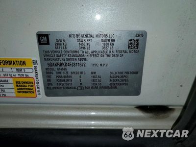 Zdjęcie 13 z 13 samochodu: 2015 BUICK ENCLAVE VIN:5GAKRBKD4FJ311672 - miniatura