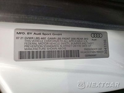 Zdjęcie 12 z 12 samochodu: 2022 AUDI R8 VIN:WUACECFX6N7900231 - miniatura