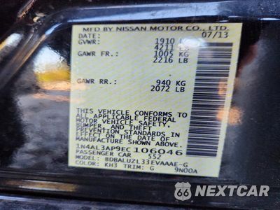 Zdjęcie 12 z 12 samochodu: 2014 NISSAN ALTIMA 2.5 VIN:1N4AL3AP9EC106046 - miniatura