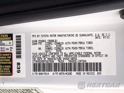 Zdjęcie 12 z 13 samochodu: 2021 TOYOTA TACOMA SR VIN:3TYRX5GN5MT027820 - miniatura