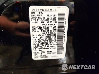 Zdjęcie 13 z 13 samochodu: 2014 NISSAN ROGUE SELECT S VIN:JN8AS5MVXEW707939 - miniatura