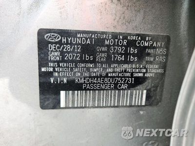 Zdjęcie 12 z 12 samochodu: 2013 HYUNDAI ELANTRA GLS VIN:KMHDH4AE8DU752731 - miniatura