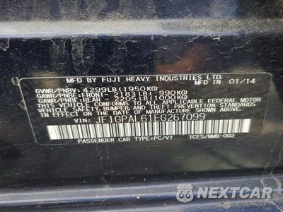 Zdjęcie 13 z 13 samochodu: 2014 SUBARU IMPREZA SPORT PREMIUM VIN:JF1GPAL61EG267099 - miniatura