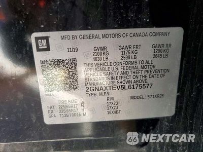 Zdjęcie 14 z 14 samochodu: 2020 CHEVROLET EQUINOX LT VIN:2GNAXTEV5L6175577 - miniatura