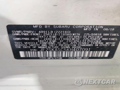 Zdjęcie 13 z 13 samochodu: 2019 SUBARU FORESTER LIMITED VIN:JF2SKASC5KH407091 - miniatura