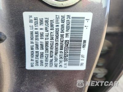 Zdjęcie 12 z 12 samochodu: 2014 HONDA CIVIC LX VIN:19XFB2F57EE244326 - miniatura