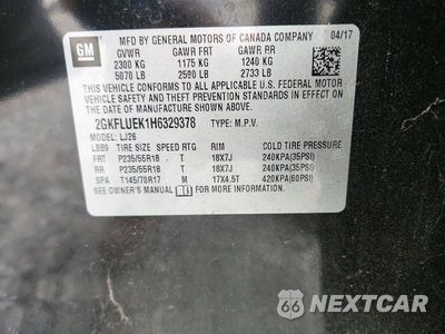 Zdjęcie 13 z 13 samochodu: 2017 GMC TERRAIN SLT VIN:2GKFLUEK1H6329378 - miniatura