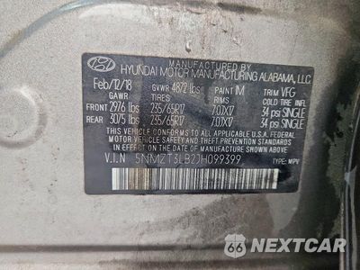 Zdjęcie 13 z 13 samochodu: 2018 HYUNDAI SANTA FE SPORT 2.4L VIN:5NMZT3LB2JH099399 - miniatura