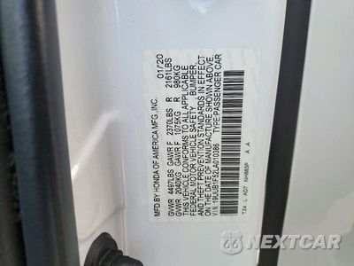 Zdjęcie 12 z 12 samochodu: 2020 ACURA TLX TECHNOLOGY VIN:19UUB1F52LA010386 - miniatura