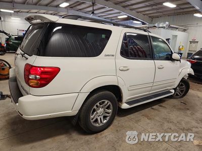 Trzecie zdjęcie samochodu z tyłu: 2004 TOYOTA SEQUOIA LIMITED VIN:5TDBT48A14S229312 - miniatura