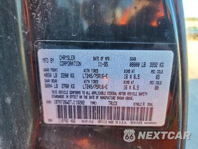 Zdjęcie 12 z 12 samochodu: 1996 DODGE RAM 2500 VIN:1B7KF26W2TJ116202 - miniatura