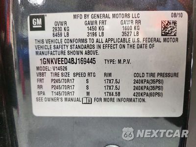 Zdjęcie 13 z 13 samochodu: 2011 CHEVROLET TRAVERSE LS VIN:1GNKVEED4BJ169445 - miniatura