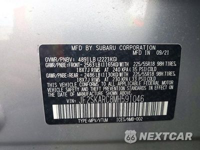 Zdjęcie 12 z 12 samochodu: 2021 SUBARU FORESTER SPORT VIN:JF2SKARC8MH591046 - miniatura