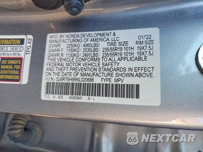 Zdjęcie 14 z 14 samochodu: 2022 HONDA CR-V TOURING VIN:5J6RT6H99NL020686 - miniatura