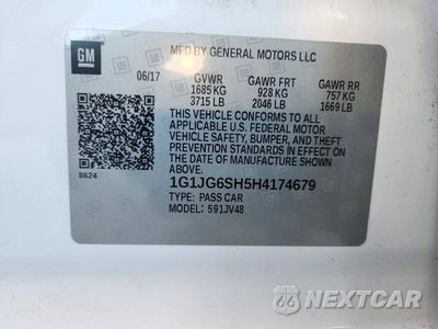 Zdjęcie 13 z 13 samochodu: 2017 CHEVROLET SONIC VIN:1G1JG6SH5H4174679 - miniatura