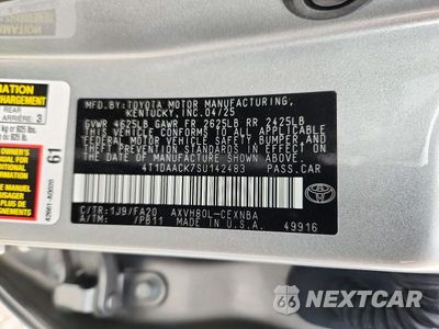 Zdjęcie 12 z 12 samochodu: 2025 TOYOTA CAMRY LE VIN:4T1DAACK7SU142483 - miniatura
