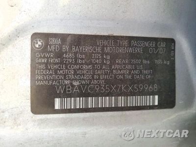 Zdjęcie 12 z 12 samochodu: 2007 BMW 328 XI VIN:WBAVC935X7KX59968 - miniatura