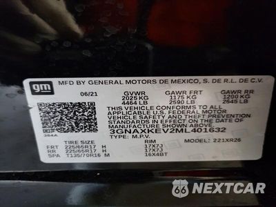 Zdjęcie 12 z 12 samochodu: 2021 CHEVROLET EQUINOX LT VIN:3GNAXKEV2ML401632 - miniatura