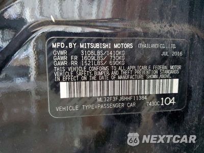 Zdjęcie 12 z 12 samochodu: 2017 MITSUBISHI MIRAGE G4 ES VIN:ML32F3FJ6HHF11384 - miniatura
