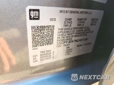 Zdjęcie 12 z 12 samochodu: 2021 CHEVROLET SILVERADO K1500 LT VIN:1GCPYJEK7MZ437146 - miniatura