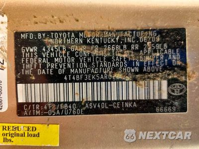 Zdjęcie 12 z 12 samochodu: 2010 TOYOTA CAMRY LE VIN:4T4BF3EK5AR028648 - miniatura