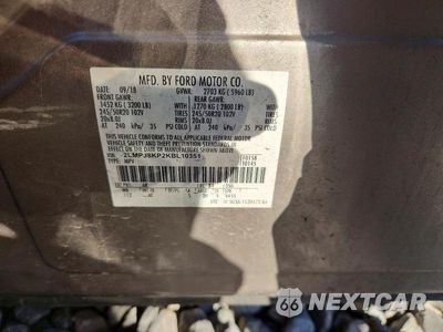 Zdjęcie 12 z 12 samochodu: 2019 LINCOLN NAUTILUS SELECT VIN:2LMPJ8KP2KBL10351 - miniatura
