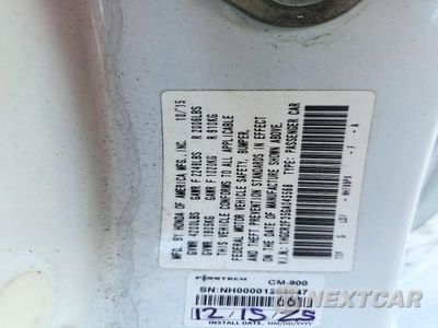 Zdjęcie 12 z 12 samochodu: 2016 HONDA ACCORD LX VIN:1HGCR2F35GA045568 - miniatura