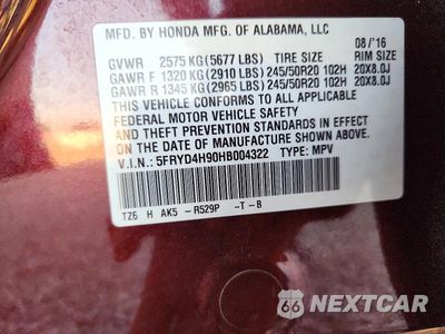 Zdjęcie 14 z 14 samochodu: 2017 ACURA MDX ADVANCE VIN:5FRYD4H90HB004322 - miniatura