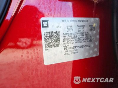 Zdjęcie 12 z 12 samochodu: 2018 CHEVROLET VOLT PREMIER VIN:1G1RB6S52JU157741 - miniatura