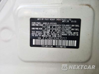 Zdjęcie 12 z 12 samochodu: 2016 SUBARU FORESTER 2.5I PREMIUM VIN:JF2SJADCXGH420717 - miniatura
