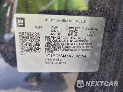 Zdjęcie 12 z 12 samochodu: 2019 CHEVROLET CRUZE LS VIN:1G1BC5SMXK7102194 - miniatura