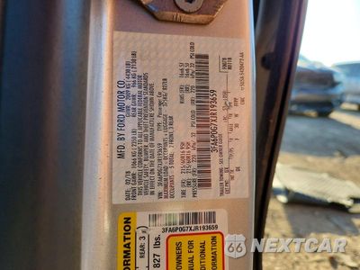 Zdjęcie 12 z 12 samochodu: 2018 FORD FUSION S VIN:3FA6P0G7XJR193659 - miniatura