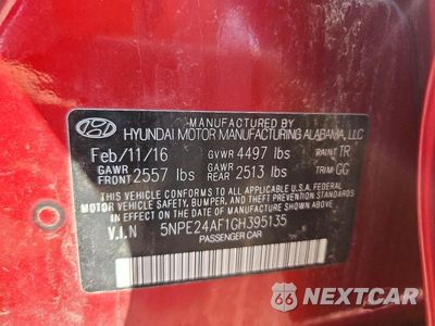 Zdjęcie 12 z 12 samochodu: 2016 HYUNDAI SONATA SE VIN:5NPE24AF1GH395135 - miniatura