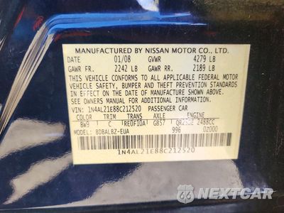 Zdjęcie 12 z 12 samochodu: 2008 NISSAN ALTIMA 2.5 VIN:1N4AL21E88C212520 - miniatura