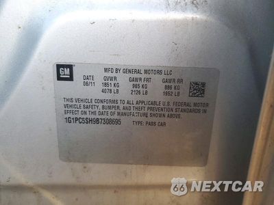 Zdjęcie 12 z 12 samochodu: 2011 CHEVROLET CRUZE LS VIN:1G1PC5SH9B7308695 - miniatura