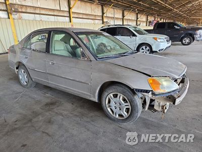 Czwarte zdjęcie samochodu z boku: 2002 HONDA CIVIC LX VIN:1HGES16542L080382 - miniatura