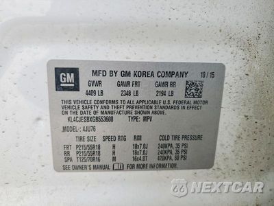 Zdjęcie 13 z 13 samochodu: 2016 BUICK ENCORE VIN:KL4CJESBXGB553608 - miniatura