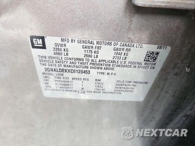 Zdjęcie 13 z 13 samochodu: 2012 CHEVROLET EQUINOX LT VIN:2GNALDEKXC6120453 - miniatura