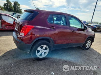 Trzecie zdjęcie samochodu z tyłu: 2016 CHEVROLET TRAX LS VIN:3GNCJNSB3GL249922 - miniatura