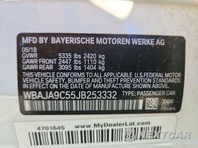 Zdjęcie 12 z 12 samochodu: 2018 BMW 530E VIN:WBAJA9C55JB253332 - miniatura