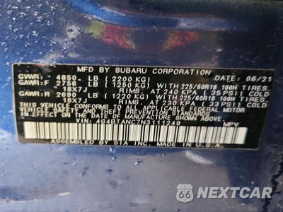 Zdjęcie 12 z 12 samochodu: 2022 SUBARU OUTBACK LIMITED VIN:4S4BTANC7N3111249 - miniatura