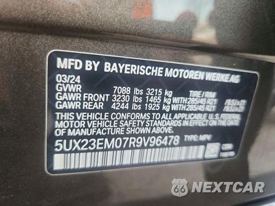 Zdjęcie 13 z 13 samochodu: 2024 BMW X7 XDRIVE40I VIN:5UX23EM07R9V96478 - miniatura