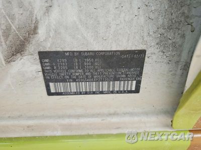 Zdjęcie 12 z 12 samochodu: 2023 SUBARU IMPREZA VIN:4S3GTAB64P3713070 - miniatura