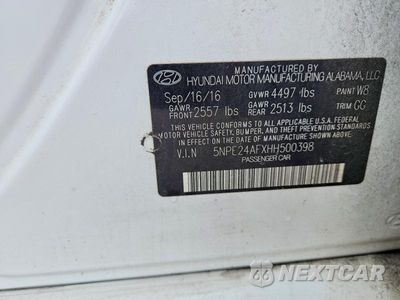 Zdjęcie 12 z 12 samochodu: 2017 HYUNDAI SONATA SE VIN:5NPE24AFXHH500398 - miniatura