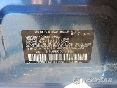Zdjęcie 13 z 13 samochodu: 2016 SUBARU IMPREZA PREMIUM VIN:JF1GPAB68G8279684 - miniatura