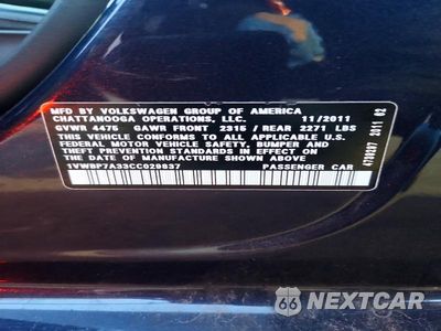 Zdjęcie 25 z 26 samochodu: 2012 VOLKSWAGEN PASSAT SE VIN:1VWBP7A33CC029837 - miniatura